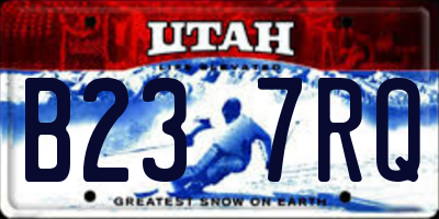 UT license plate B237RQ