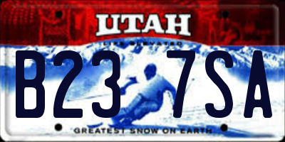 UT license plate B237SA