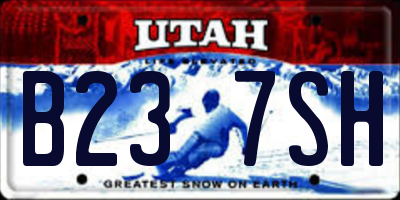 UT license plate B237SH