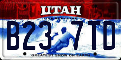 UT license plate B237TD