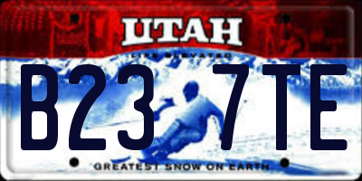 UT license plate B237TE