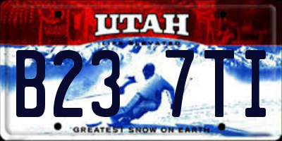 UT license plate B237TI