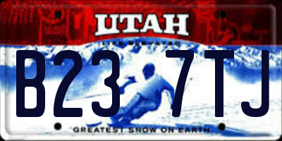 UT license plate B237TJ