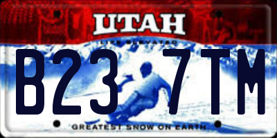 UT license plate B237TM