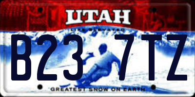 UT license plate B237TZ