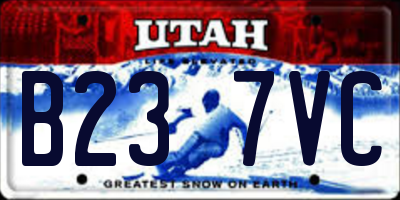 UT license plate B237VC