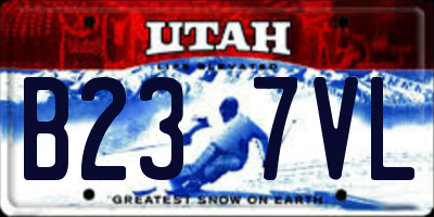 UT license plate B237VL