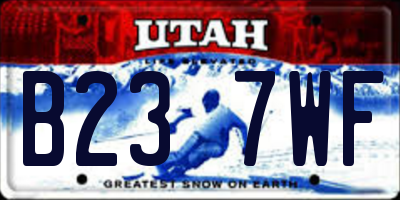 UT license plate B237WF