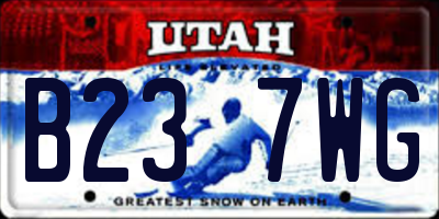 UT license plate B237WG