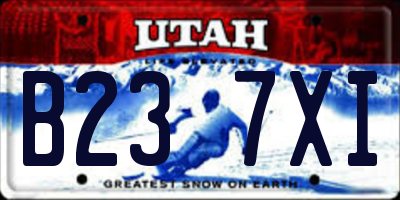 UT license plate B237XI