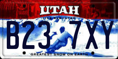 UT license plate B237XY