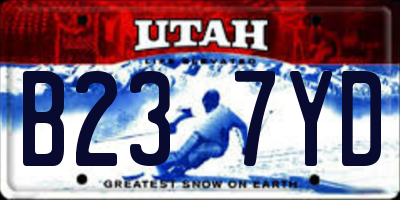 UT license plate B237YD