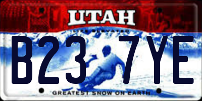 UT license plate B237YE