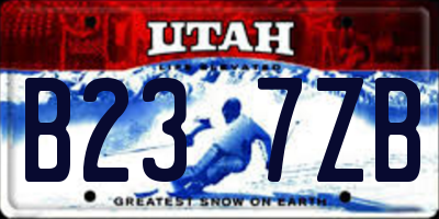 UT license plate B237ZB