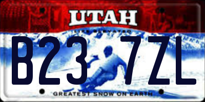 UT license plate B237ZL