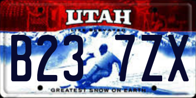 UT license plate B237ZX
