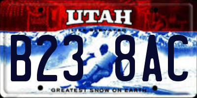 UT license plate B238AC