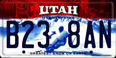 UT license plate B238AN