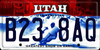 UT license plate B238AQ