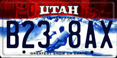 UT license plate B238AX