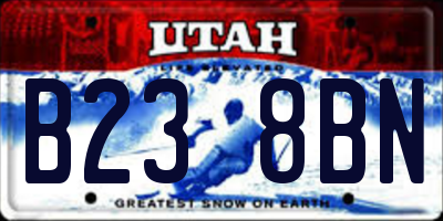 UT license plate B238BN