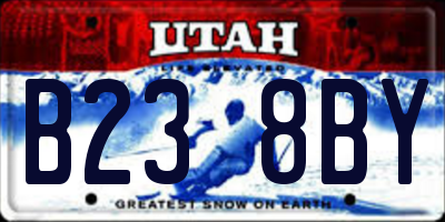 UT license plate B238BY