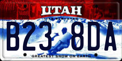 UT license plate B238DA