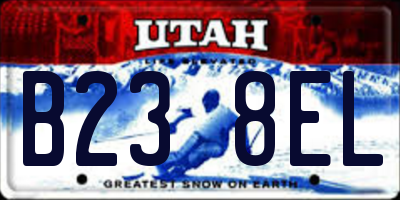 UT license plate B238EL