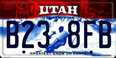 UT license plate B238FB