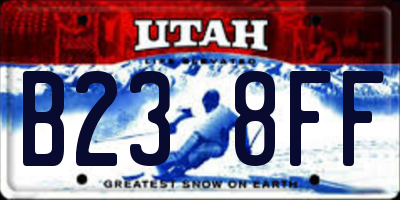 UT license plate B238FF