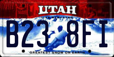 UT license plate B238FI