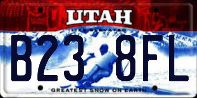 UT license plate B238FL