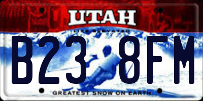 UT license plate B238FM