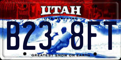 UT license plate B238FT