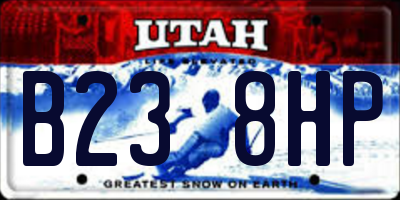 UT license plate B238HP