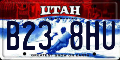UT license plate B238HU