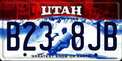 UT license plate B238JB
