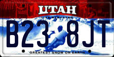 UT license plate B238JT