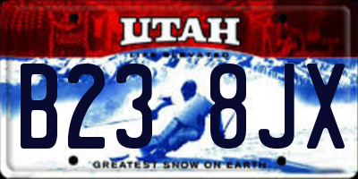 UT license plate B238JX
