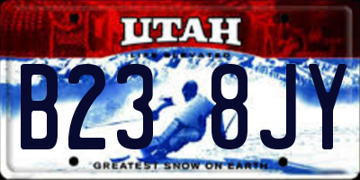 UT license plate B238JY