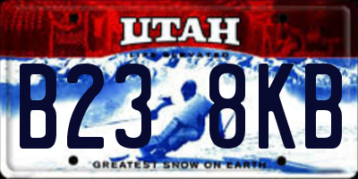UT license plate B238KB
