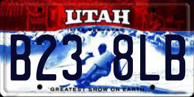 UT license plate B238LB