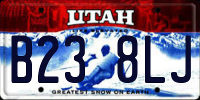 UT license plate B238LJ