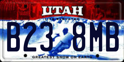 UT license plate B238MB