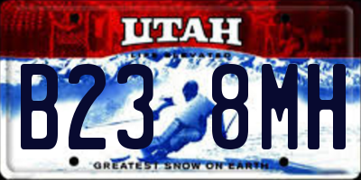 UT license plate B238MH