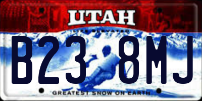 UT license plate B238MJ
