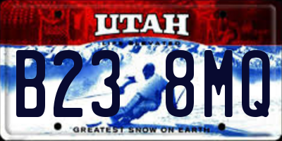 UT license plate B238MQ