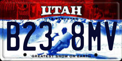 UT license plate B238MV