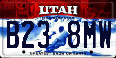 UT license plate B238MW