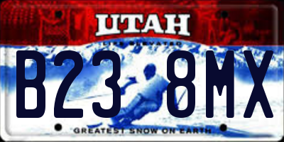 UT license plate B238MX